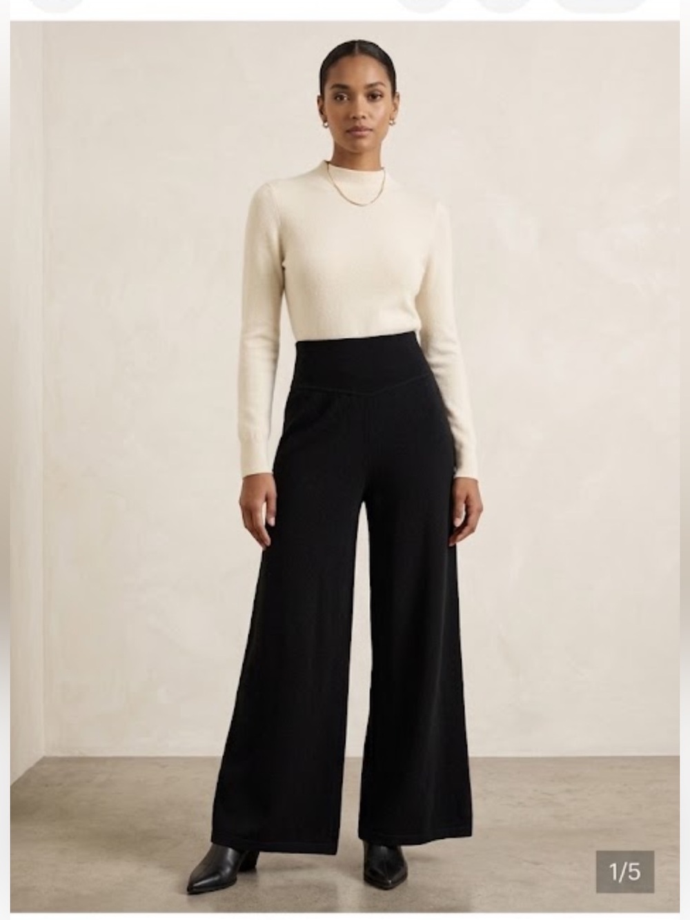 Anthropologie sparrow grey High-Waist Wide-Leg Wool Pants small